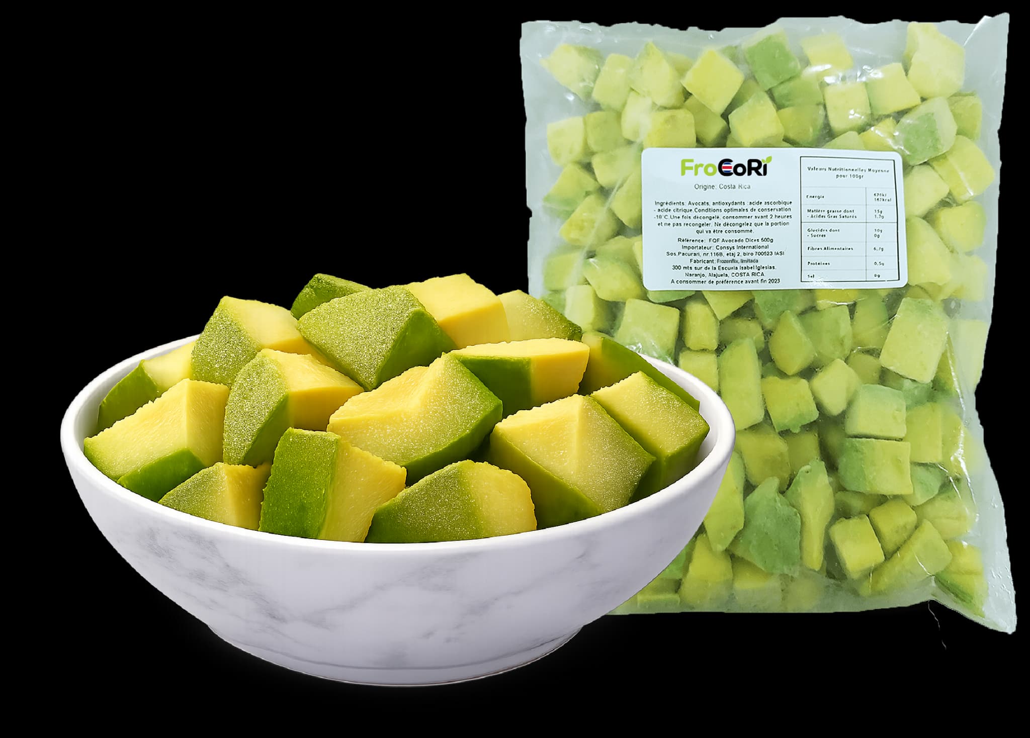 Congelación IQF Aguacate