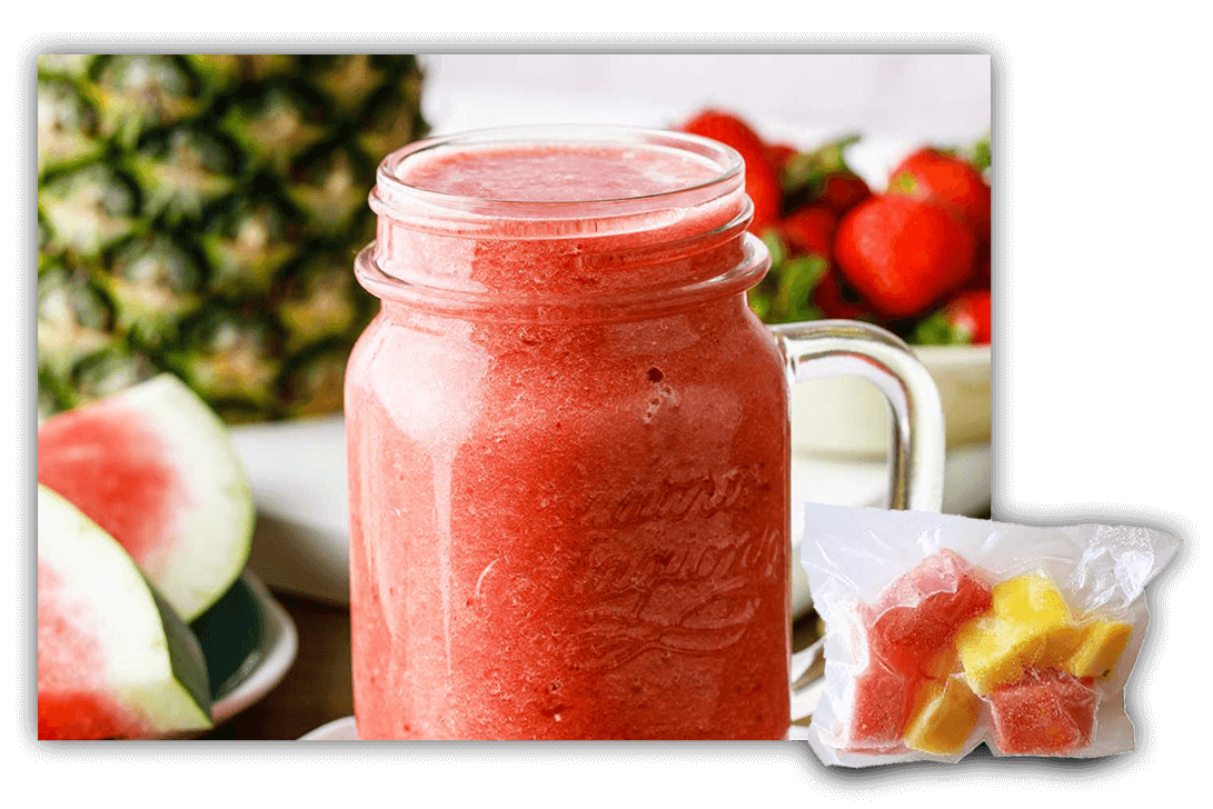 mezcla de batidos caribbean mix fruta congelada saluzzo